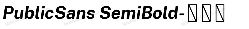 PublicSans SemiBold字体转换